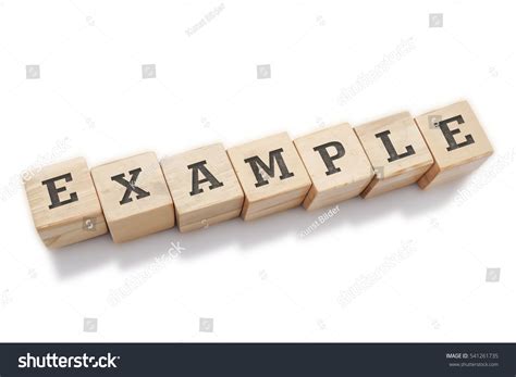 Example Word Made Building Blocks Isolated Stock Photo