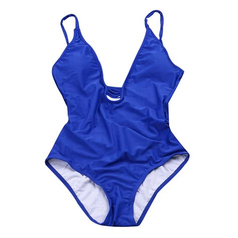 Bikini De Vendaje Azul Acolchado Para Mujer Traje Grandado