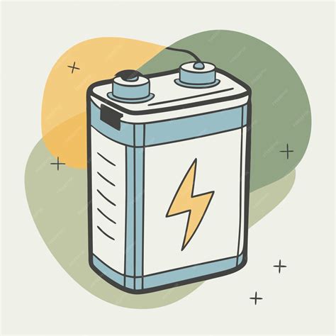 Lithium ion mobile battery voltac cell vector illustration line circuit ...