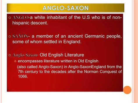 Anglo Saxon Literature Ppt