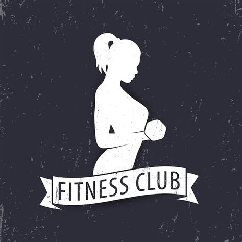 Premium Vector Fitness Club Logo Template Element With Posing