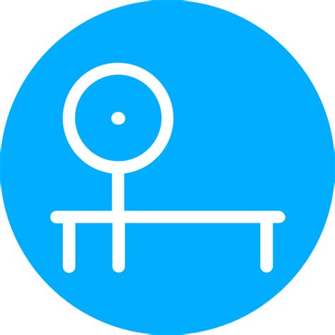 Bench Press Generic Blue Icon