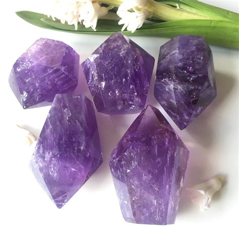 Grade A Natural Amethyst Crystal Point Rich Purple Crystal Etsy