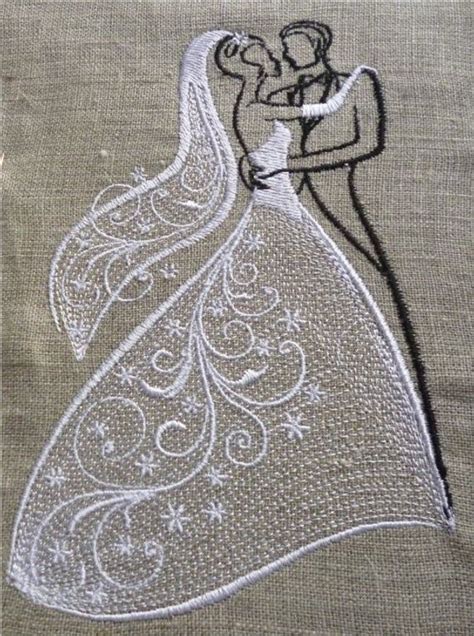 Embroidery Of A Married Couple For A 5x7 Embroidery Machine Etsy Machine Embroidery Patterns