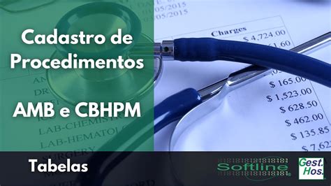 CADASTRO DE PROCEDIMENTOS TABELAS AMB E CBHPM YouTube