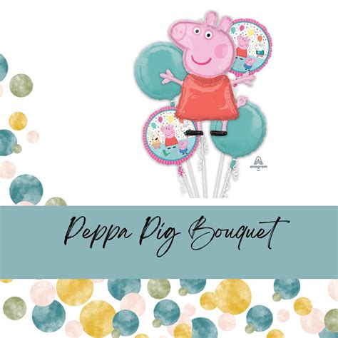 Peppa Pig Balloon Bouquet by Skies the Limit Studio