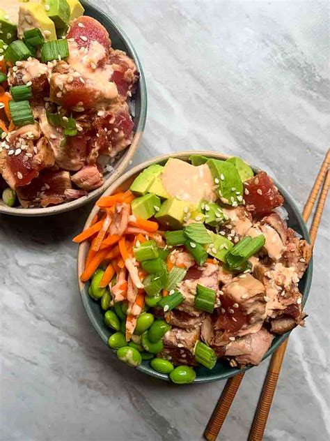 Spicy Tuna Poke Bowl - Healthy Recipes - Jordo's World