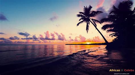 Asmr Tropical Island Beach Sunset Ocean Sounds For Relaxation Youtube