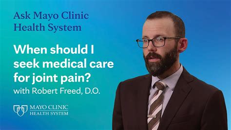 When Should I Seek Medical Care For Joint Pain Ask Mayo Clinic Health