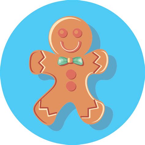 Clipart Gingerbread Man Icon