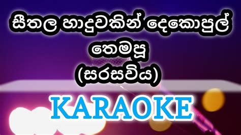 Seethala Haduwakin Karoke With Lyrics Yasith New Version Without