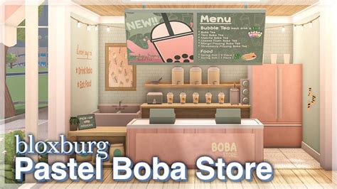 Pastel Boba Store In Bloxburg Interior Full Tour Speedbuild Youtube