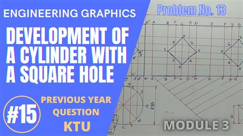 Development Of A Cylinder With A Square Hole Problem No