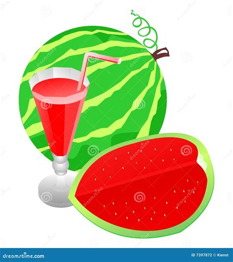 Watermelon Juice Stock Vector Illustration Of Healthy