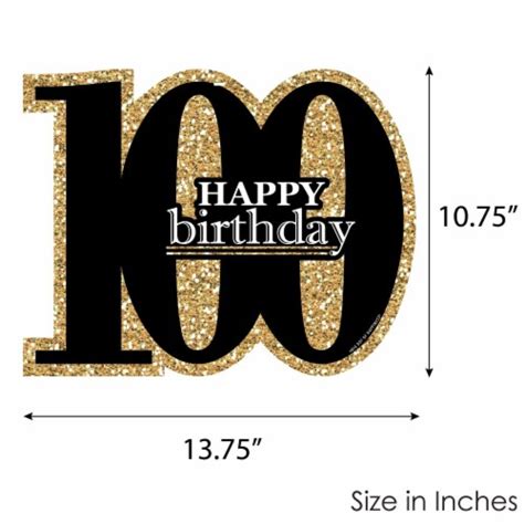 Big Dot Of Happiness Adult 100th Birthday Gold Hanging Outdoor Front