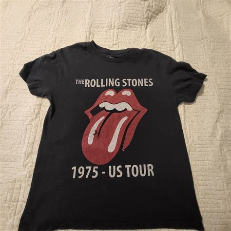 The Rolling Stones 1975 US Tour Shirt Adult M Classic Rock Band Tee