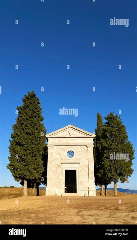 San Quirico D Orcia Val D Orcia Tuscany Italy Chapel Vitaleta