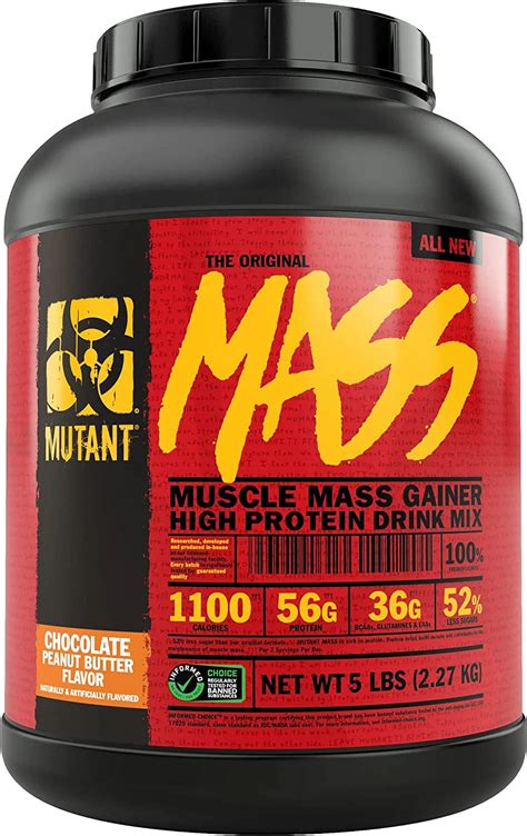 Mutant Mass Weight Gainer Protein Powder Build Muscle Size And Strength With 1100 Calories