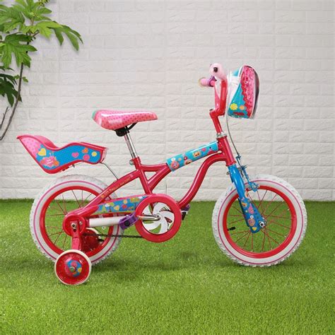 Bike 14'' Super Little girl Red & Pink Bike with Training Wheels kids ...