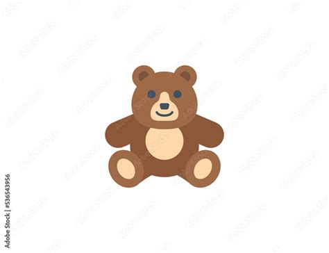 Teddy bear vector isolated icon. Emoji illustration. Teddy bear vector ...