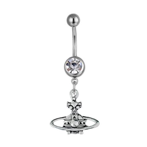 Steel Crystal Vivienne Westwood Inspired Belly Piercing Ring