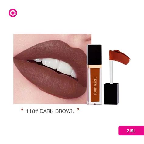 Beauty Glazed Matte Lip Gloss-DARK BROWN-118 - OSQOO