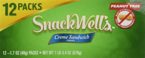 SnackWells Cookies, Sandwich, Creme - 12 pack, 1.7 oz packs - dersya