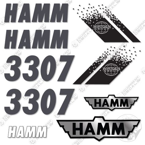 Fits Hamm 3307 Decal Kit Soil Compactor Roller Equipment Decals