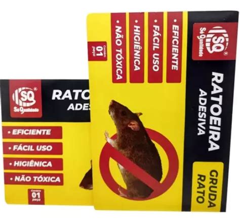 Kit Ratoeira Adesiva Cola Supercolante Pega Rato Pragas