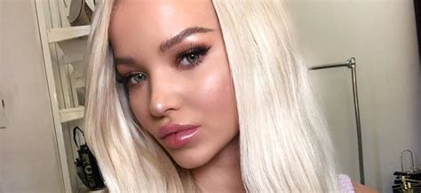 Dove Cameron Forced To Censor Sheer Braless Dress