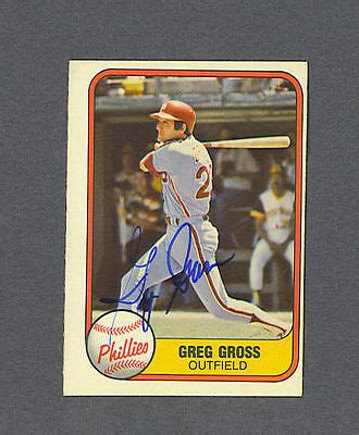 Greg Gross signed Philadelphia Phillies 1981 Fleer baseball card | eBay