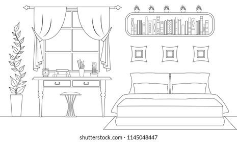 Bedroom Coloring Pages Printable