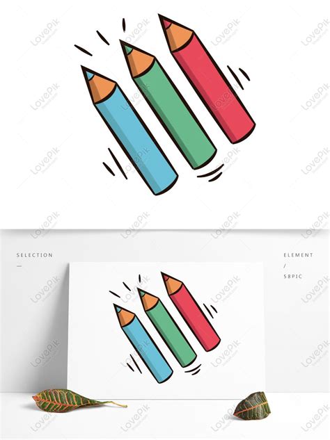 Gambar Pensil Kartun Tangan Digambar Tangan Png Bahan Transparan