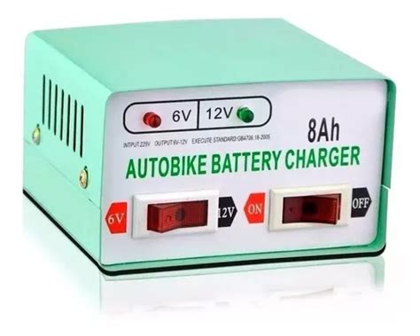 Cargador De Bateria Para Autos Y Motos 12v 6v 8ah Cuotas Sin Interés