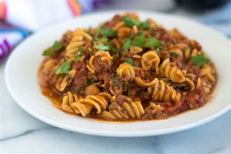 Vegan Chorizo And Chickpea Pasta Thyme And Love