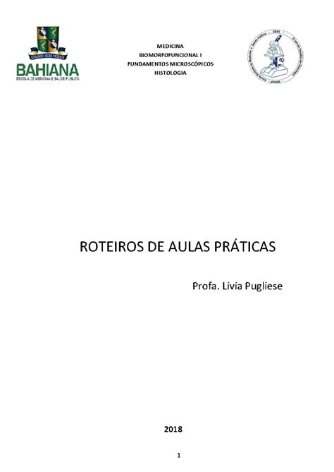 Roteiros De Práticas Modulo Imunolocomotor Roteiros De Aulas PrÁticas