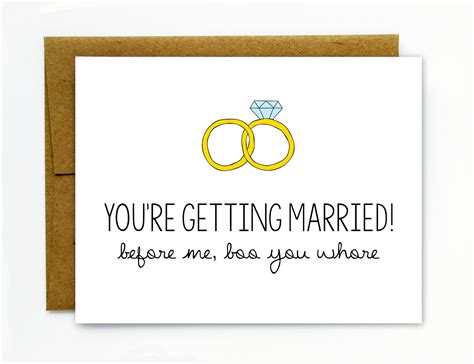 Funny Engagement Card / Funny Wedding Card / Engagement - Etsy