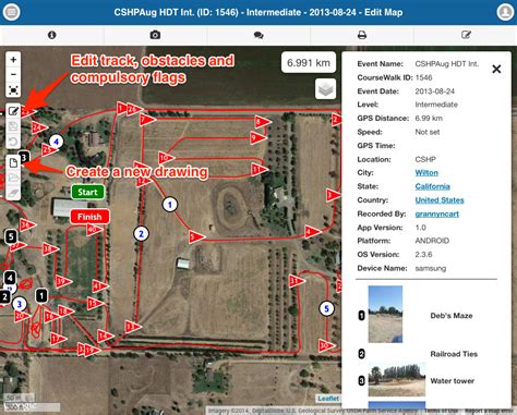 Coursewalk Cde The Combined And Carriage Driving App Edit A Course Map