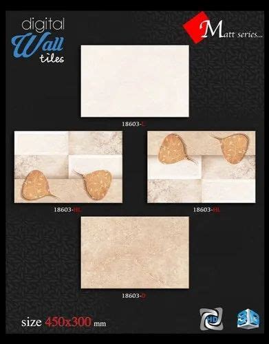 Glossy Ceramic Wall Tiles Thickness 5 10 Mm Size 300x450mm At Rs