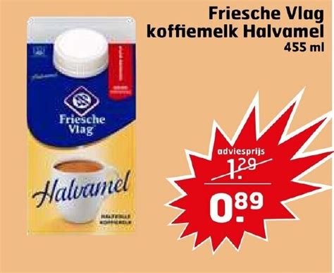 Friesche Vlag Koffiemelk Halvamel 455ml Aanbieding Bij Trekpleister