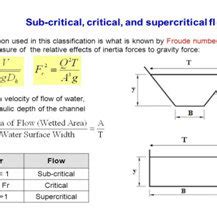 Flow Conditions-Subcritical; Critical; & Supercritical The depth of ...