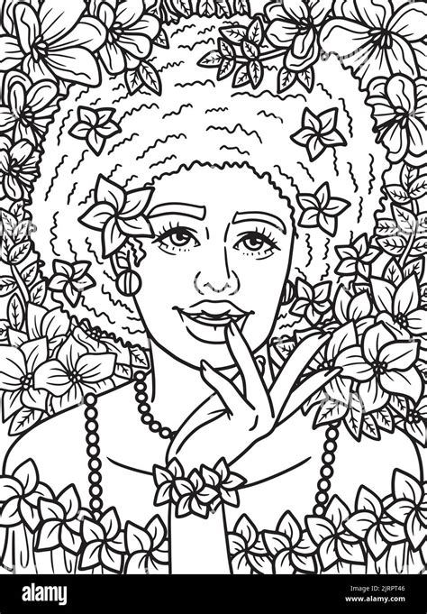 Coloriage De Fille Afro Pour Les Enfants Banque De Photographies Et D