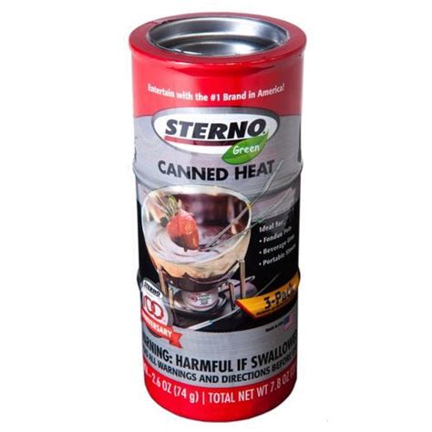 Sterno 2.6 oz Entertainment Cooking Fuel Cans, 3-Pack - Walmart.com ...