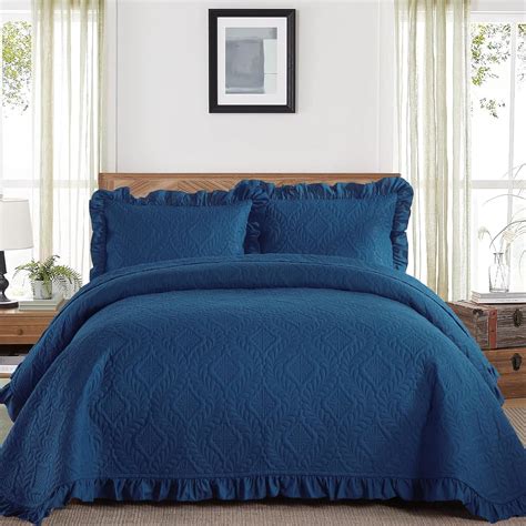 Amazon Djy Quilts Queen Size Navy Blue Soft Lightweight Quilts