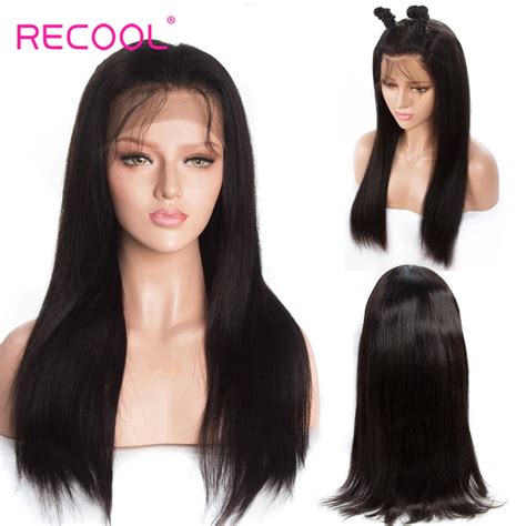 Recool 360 Lace Frontal Wig Remy Brazilian Hair Straight Wigs 360 Lace