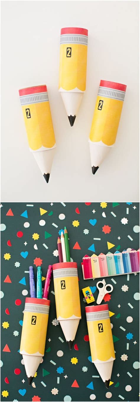 Paper Tube Pencil Craft Back To School Craft Handmade Book