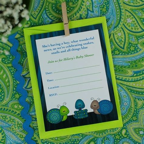 Fill In The Blank Shower Invitation From The Snakes And Snails