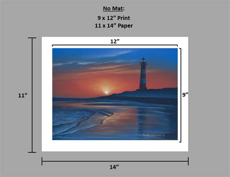 Beach Lighthouse Painting Peaceful Seascape Realism