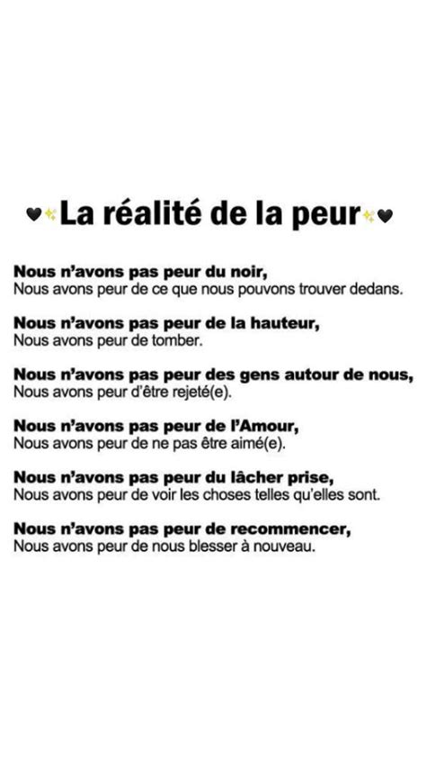 🖤 🖤 En 2022 Peur De L Amour Peur De Tomber Citation