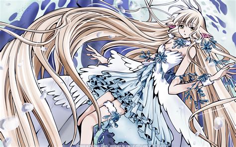 Blonde Hair Brown Eyes Chii Chobits Clamp Dress Long Hair Tsubasa